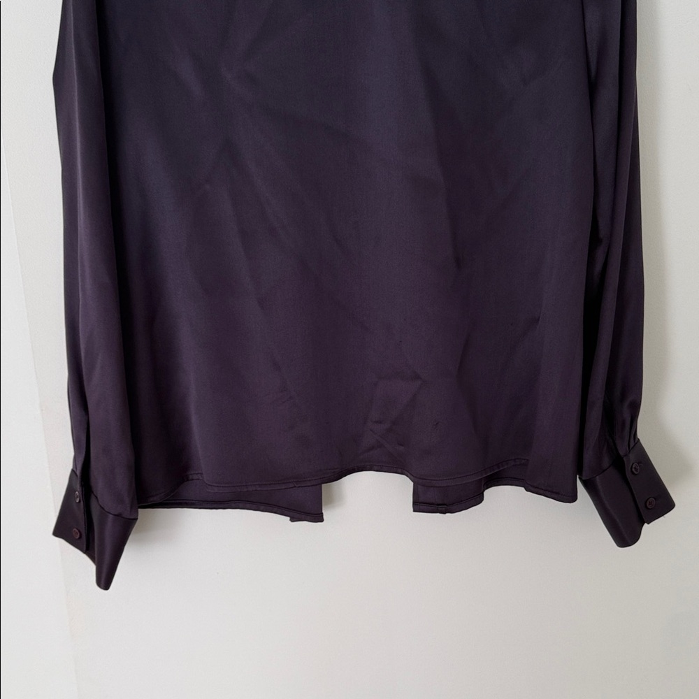DKNY Women's Dark Purple Button Down Shirt - Picture 9 of 10